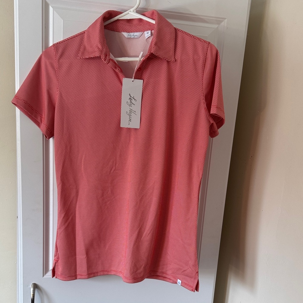Lady Hagen Red Golf Polo Shirt